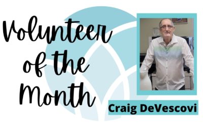 January 2022 Volunteer of the Month, Craig DeVescovi